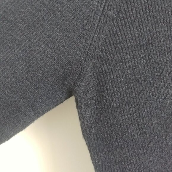 Vintage Hong Kong beaded trim square neckline black sweater top Large Pe… - Picture 3 of 12